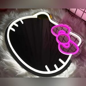 14x11.5" Hello Kitty Mirrored Neon Sign